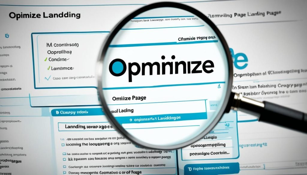 Optimize landing page