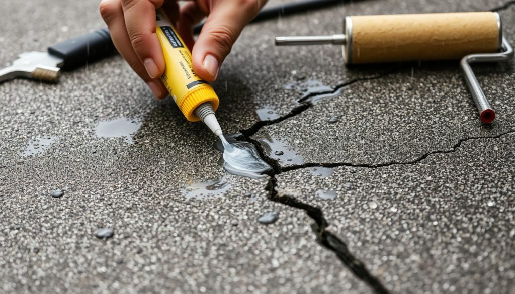 how to stop water leakage from concrete roof