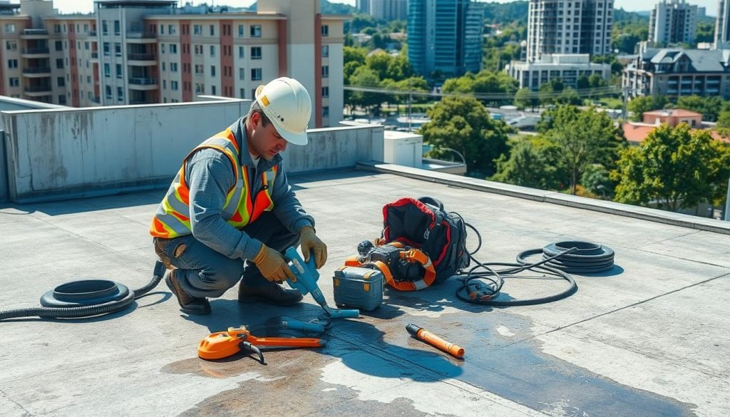 professional leak repair services for concrete roofs