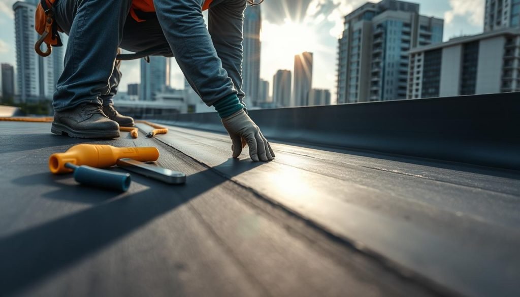 rubber roof maintenance