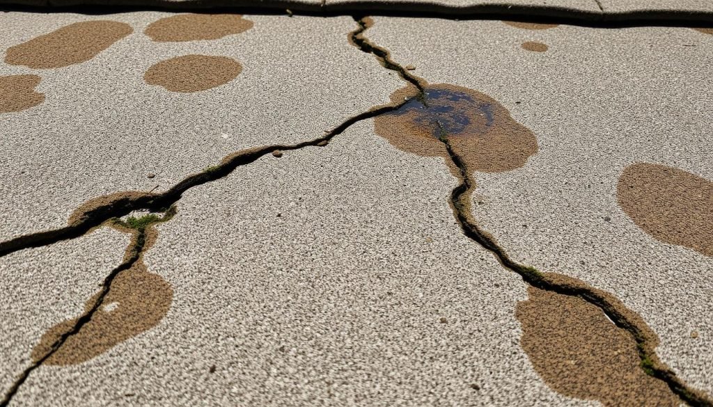 visual signs of concrete roof leaks