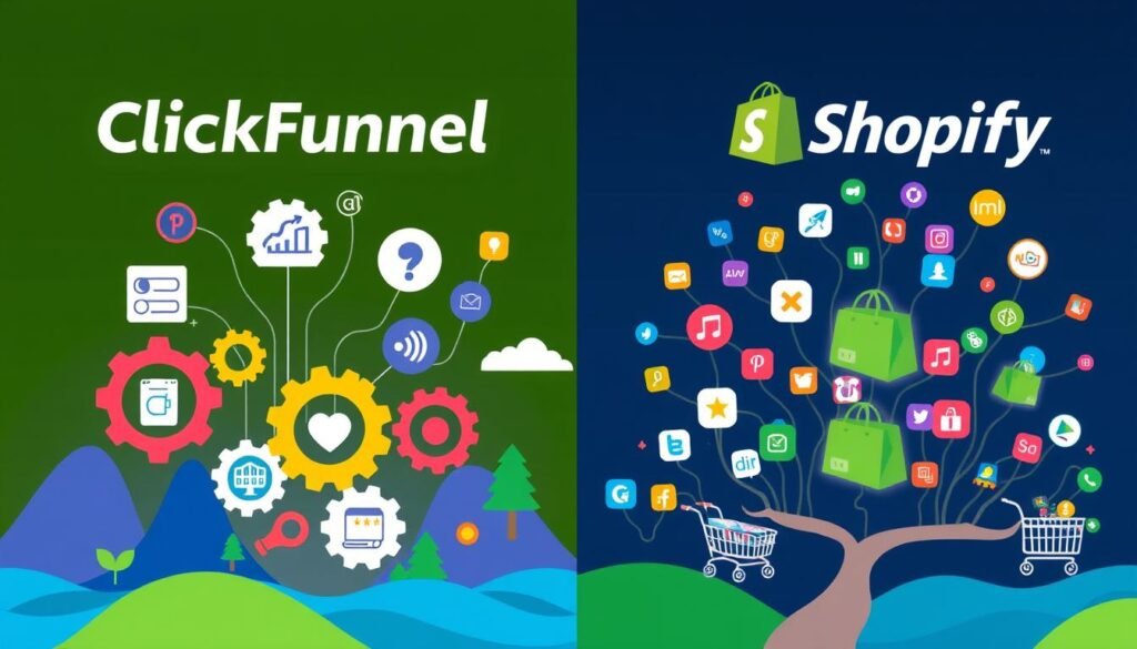 ClickFunnels integrations and Shopify app ecosystem