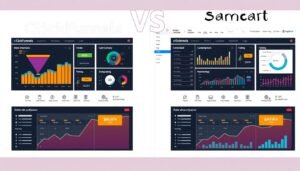 ClickFunnels user experience and SamCart user experience visual representation