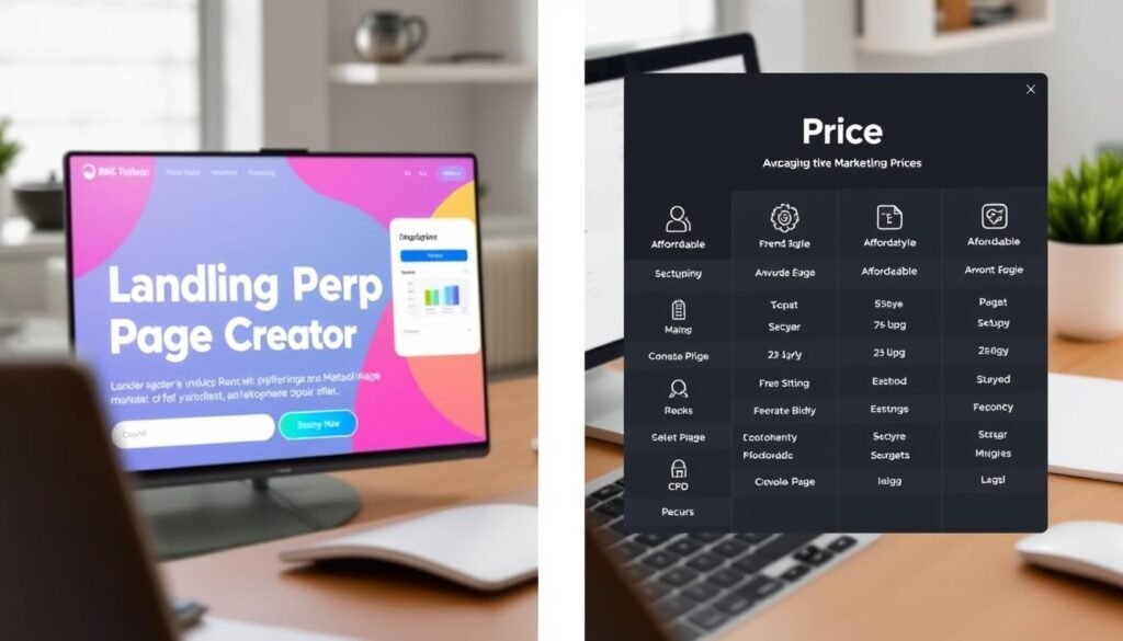 Comparative analysis of ease of use and pricing for landing page creation