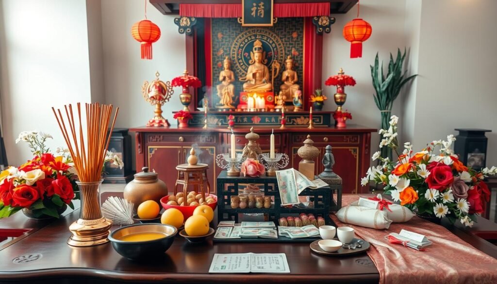 Taoist altar setup