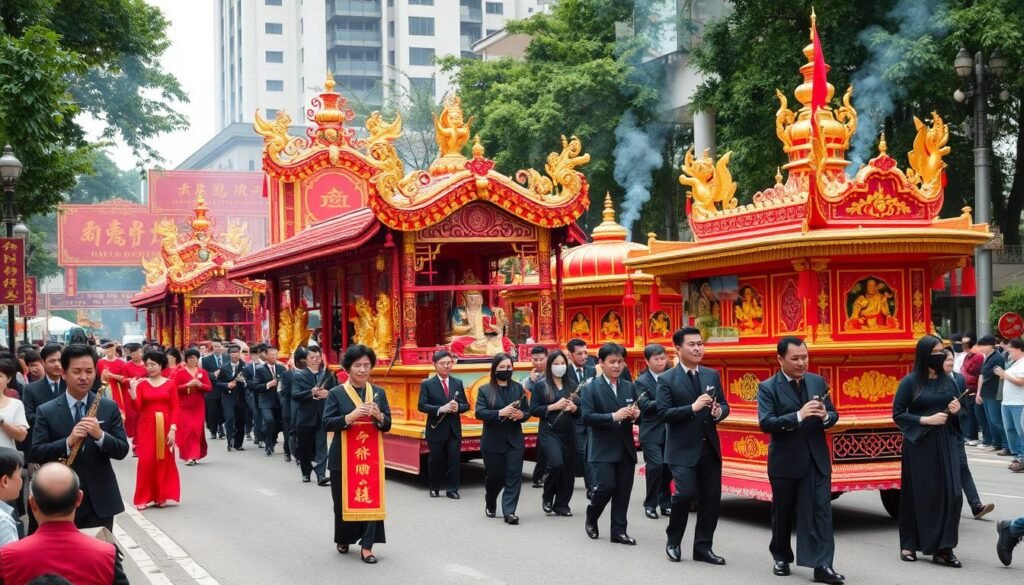 Taoist funeral procession structure