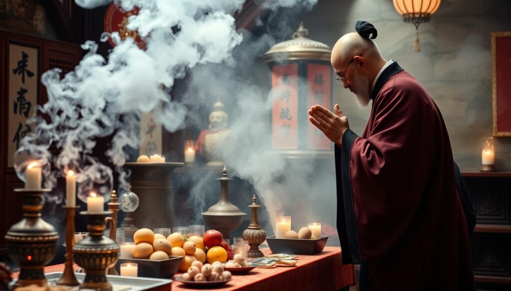 Taoist priest role in funeral rituals