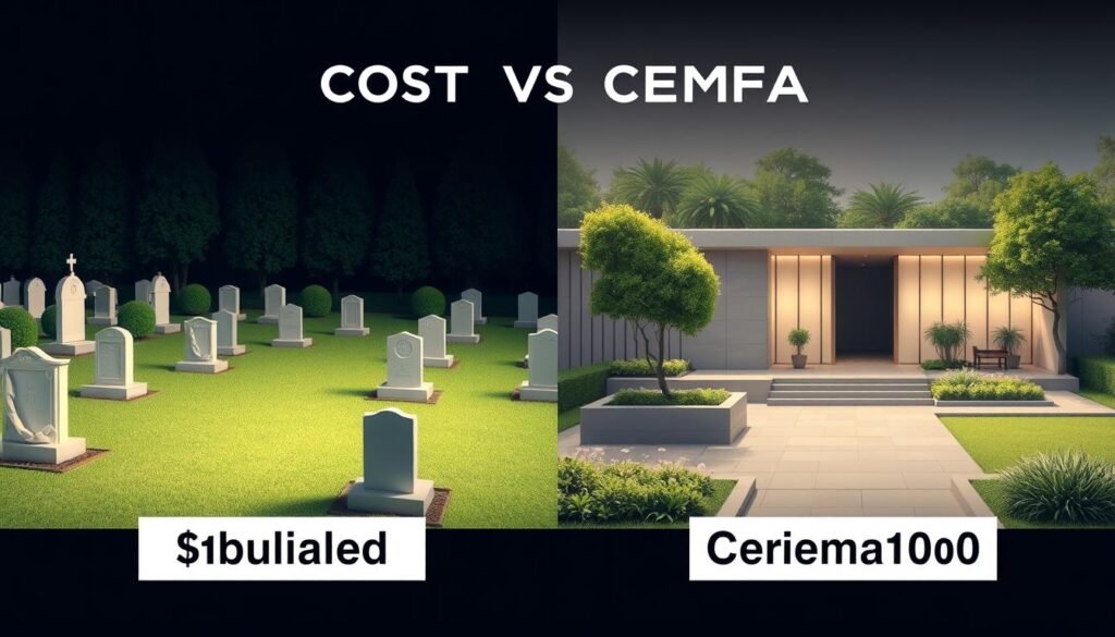 burial vs cremation costs