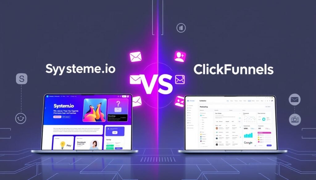 feature comparison systeme.io vs clickfunnels