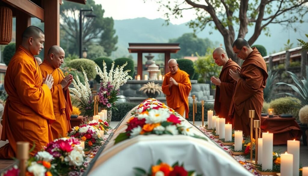 monks' involvement in Buddhist funeral services