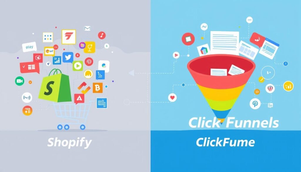 platform integrations in Shopify and ClickFunnels