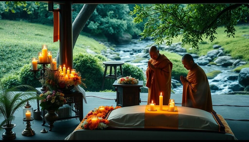 respectful Buddhist funeral