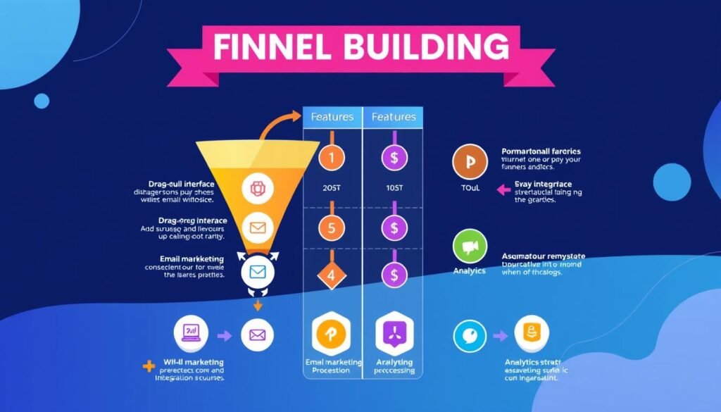 ClickFunnels comparison of features of alternatives