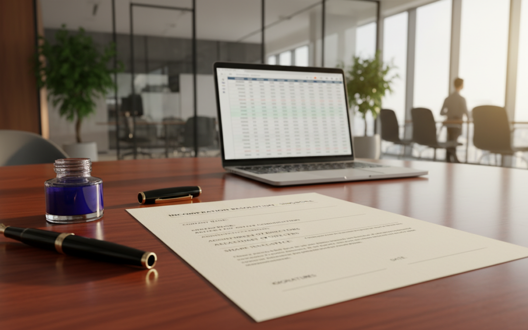 incorporation resolution template singapore